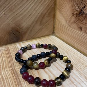 Bracelet Œil du tigre et Œil de Taureau